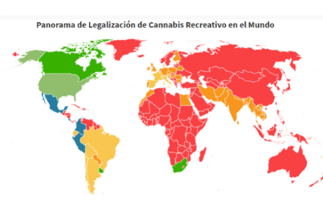 Situación legal del cannabis recreativo, marihuana ludica en el mundo 2021 cannatlan