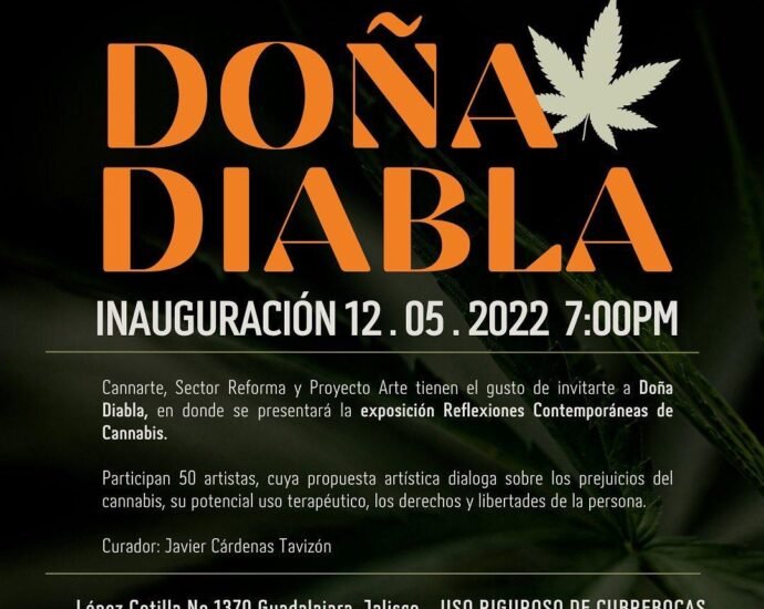 Exposicion Doña Diabla 50 artistas contemporeanos cannabis guadalajara cannatlan