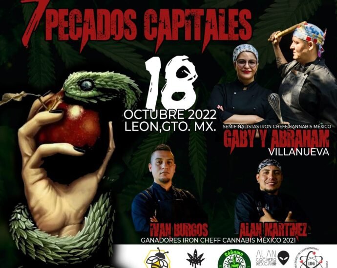 Cena Cannábica "Los 7 Pecados Capitales" 18 de Octubre 2022 en Leon, Guanajuato