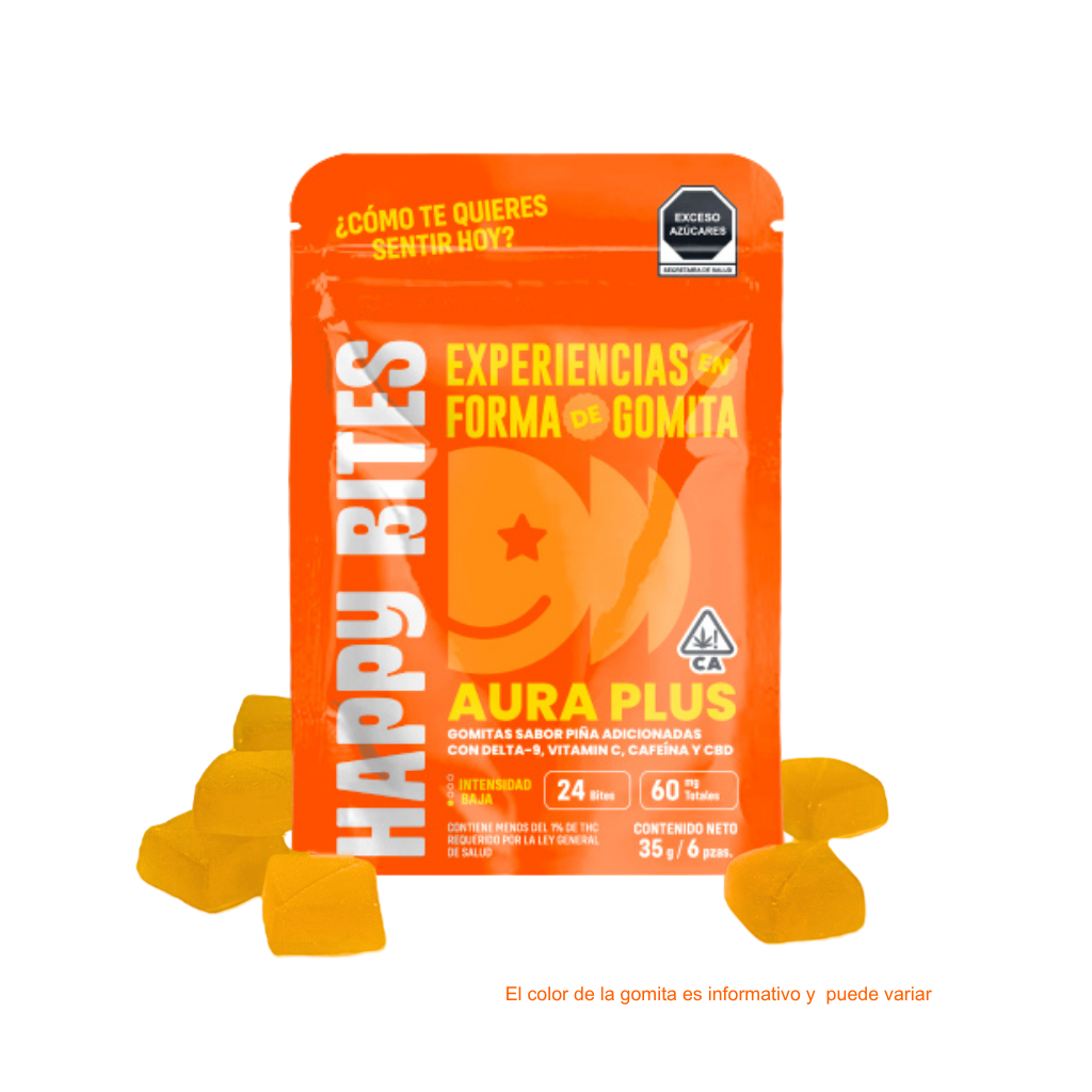 Aura Plus Happy Bites, Gomitas Magicas, Gomitas cannabicas, Aura